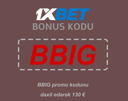 Böyük 1xbet bet promo kodu illüstrasiyası