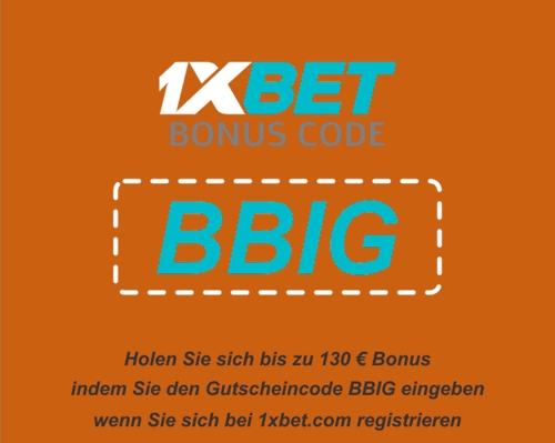 1xBet Code Illustration in groß