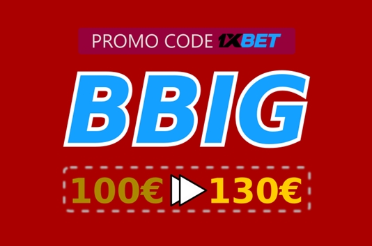 Illustration of 1xbet casino bonus codes in big format