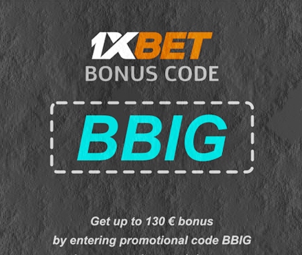 Illustration of 1xbet promo code South Africa in big format