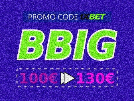 Illustration of 1xbet app promo code in big format