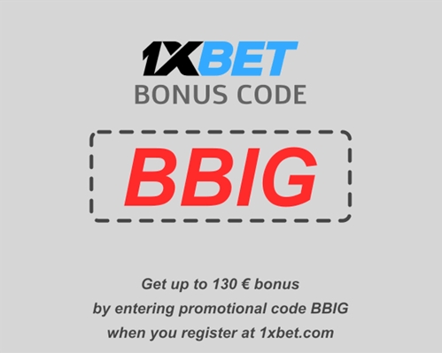 Illustration of A promotional code for 1xbet in Europe in big format