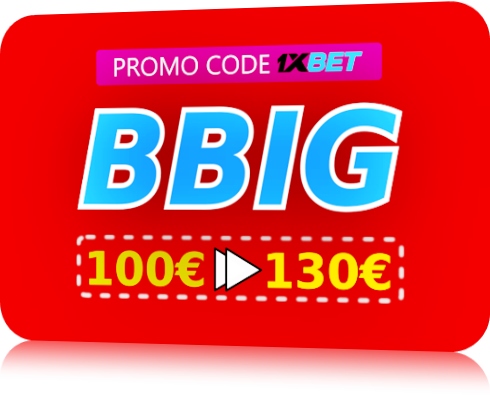 Illustration of 1xbet: The promotional code for Ghana in big format
