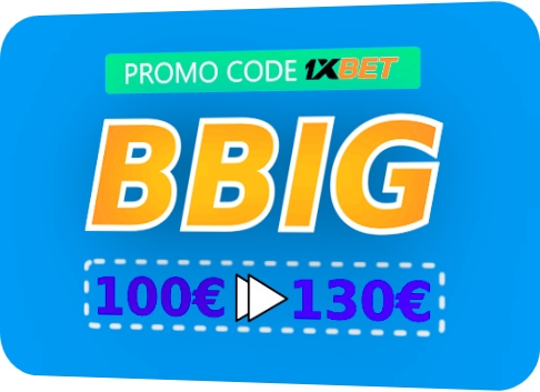 Illustration of 1xbet gift promo code in big format