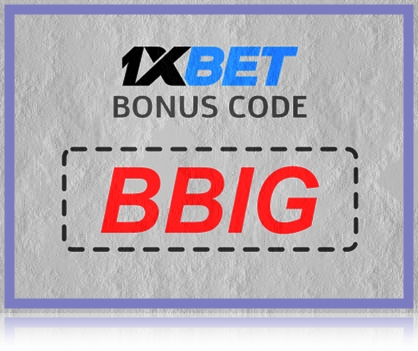 Illustration of 1xbet bonus points in big format