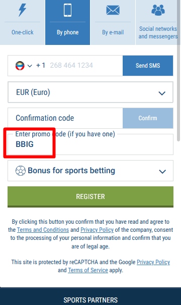 1xbet login with phone number Review