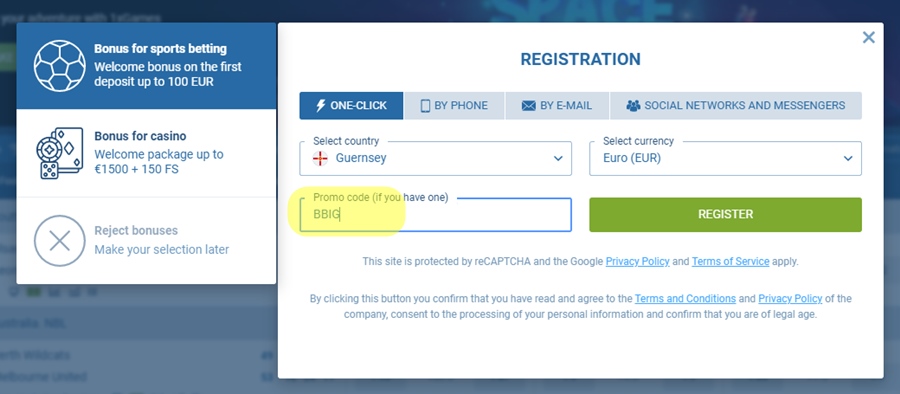 How To Save Money with register for 1xbet?