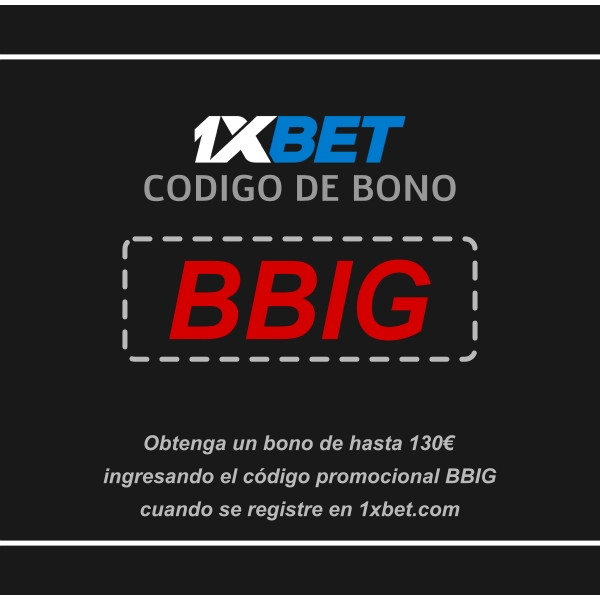 Ilustración de 1xbet bono en grande