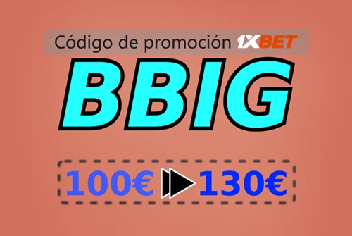 Ilustración de 1xbet código de bonificación en grande