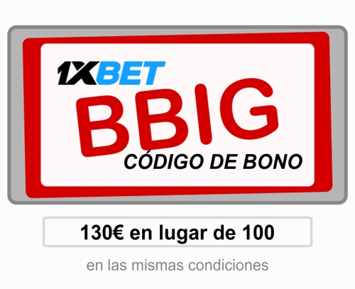 Ilustración de 1xbet bono en cuenta de jugador en grande