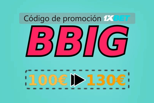 Ilustración de 1xbet código promocional check en grande