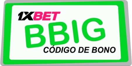 Ilustración de código promocional 1xbet República Dominicana en grande