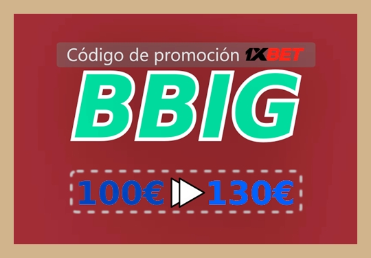Ilustración de código promocional 1xbet Guatemala en grande
