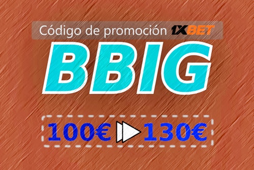 Ilustración de código promocional 1xbet España en grande
