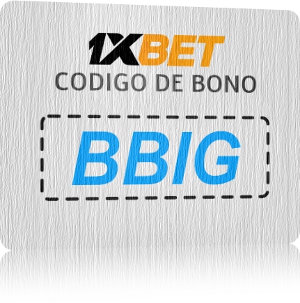 Ilustración de 1xbet código de promoción en el momento de la inscripción en grande