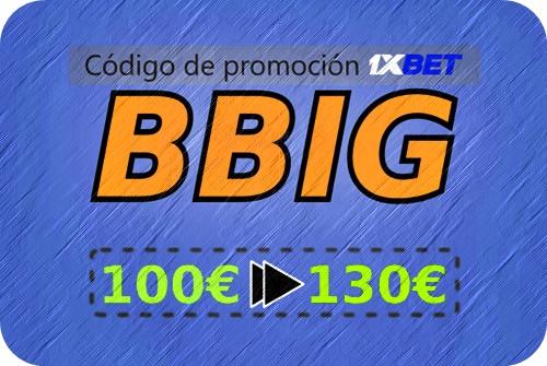 Ilustración de Código de promoción para apuestas en directo 1xbet en grande