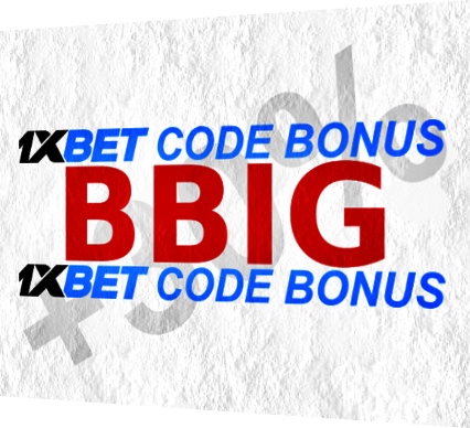 Illustration de code de bonus 1xbet en grand