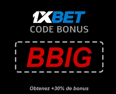 Illustration de 1xbet code promo en grand