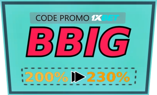 Illustration de code promo 1xbet du jour en grand