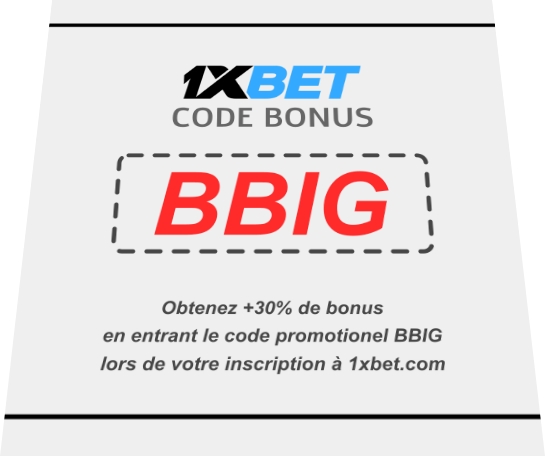 Illustration de code promo 1xbet Cameroun en grand