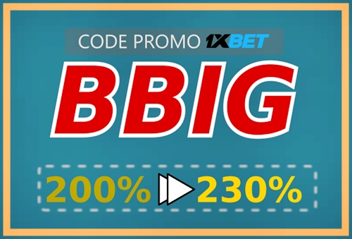 Illustration de Code promo pari 1xbet en grand