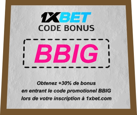 Illustration de Code promo pour les paris en live 1xbet en grand