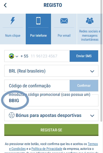 1xbet ficha de inscrição