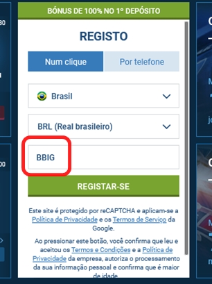 1xbet ficha de inscrição