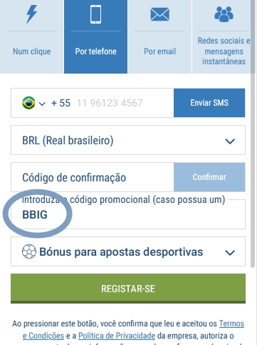 1xbet ficha de inscrição