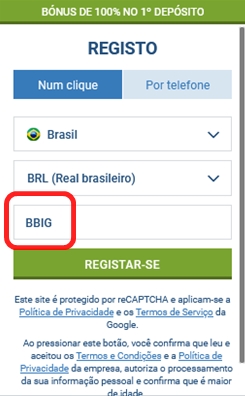 1xbet ficha de inscrição