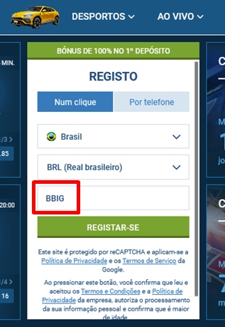 1xbet ficha de inscrição