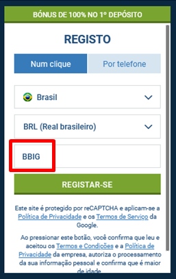 1xbet ficha de inscrição