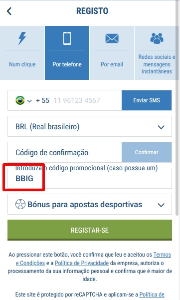 1xbet ficha de inscrição