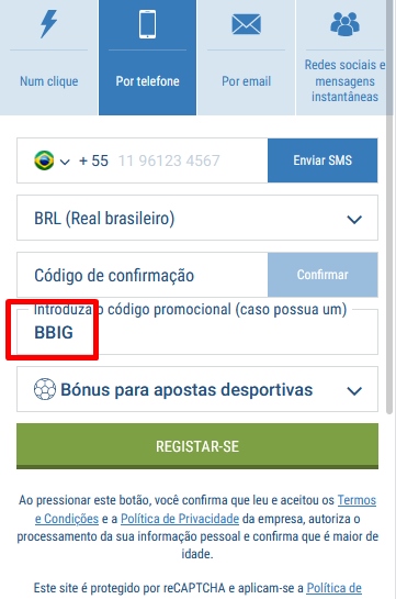 1xbet ficha de inscrição