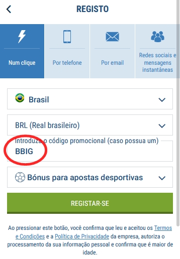 1xbet ficha de inscrição