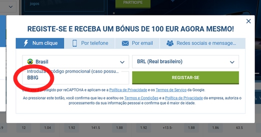 1xbet ficha de inscrição