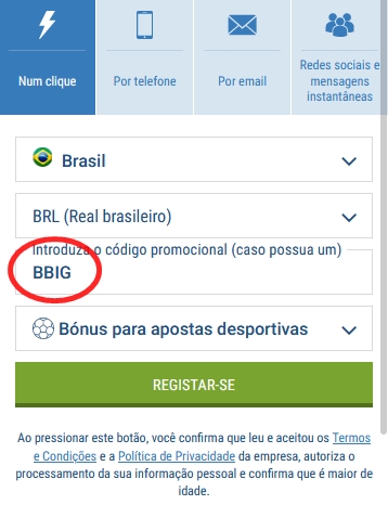 1xbet ficha de inscrição