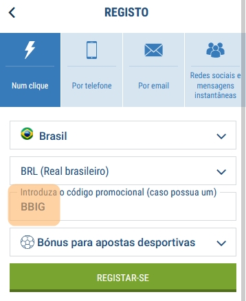 1xbet ficha de inscrição