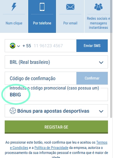 1xbet ficha de inscrição