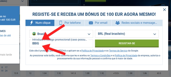 1xbet ficha de inscrição