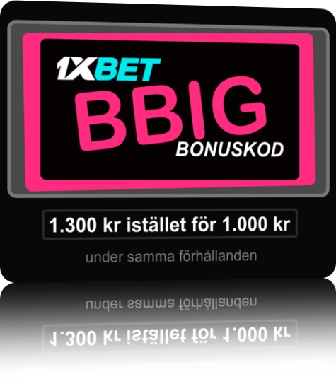 1xbet välkomstbonus illustration i stort