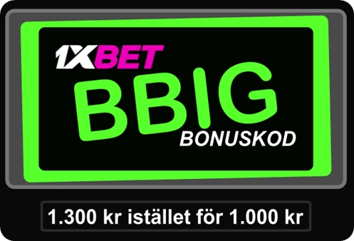 1xbet bonuskod 2025 illustration i stort
