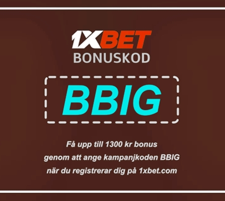 1xbet casino bonuskoder illustration i stort