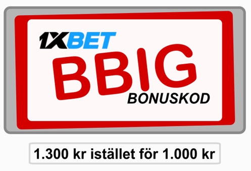 1xbet kupongkod illustration i stort