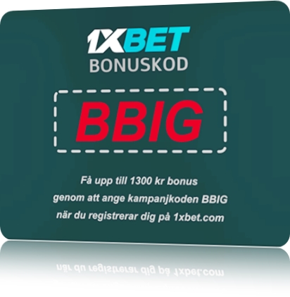 1xbet kupongkod freebet illustration i stort