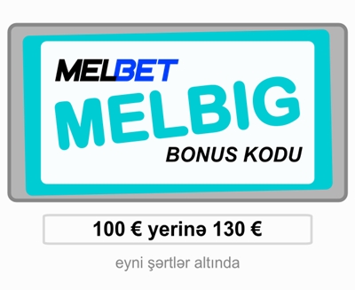 Yeni oyunçular üçün Melbet promosyon kodu'yu böyük formatda göstərmək