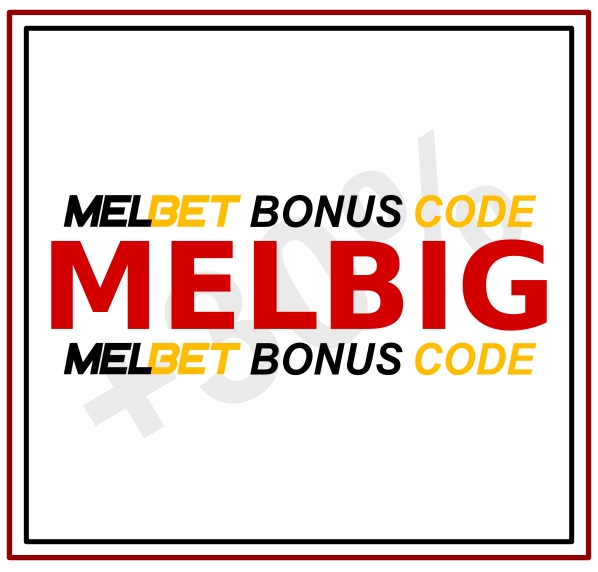 Illustration of Melbet casino bonus code in big format