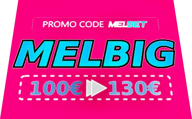 Illustration of Bonus code for bookmaker Melbet in big format