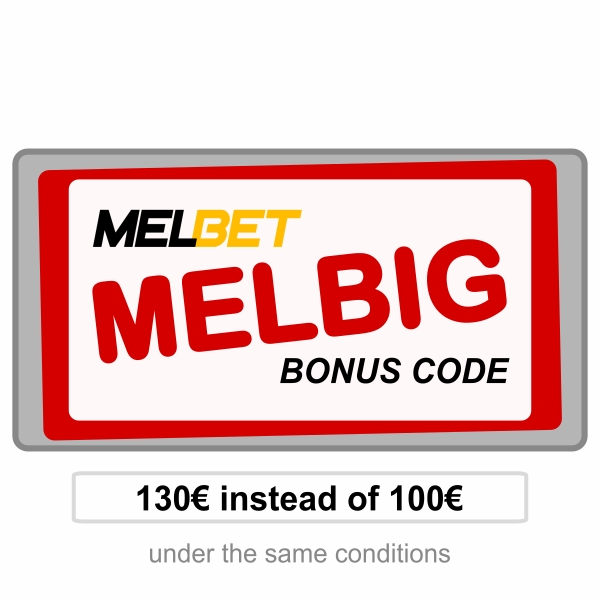 Illustration of Melbet bonus on player account in big format