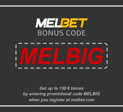 Illustration of Melbet promo code check in big format